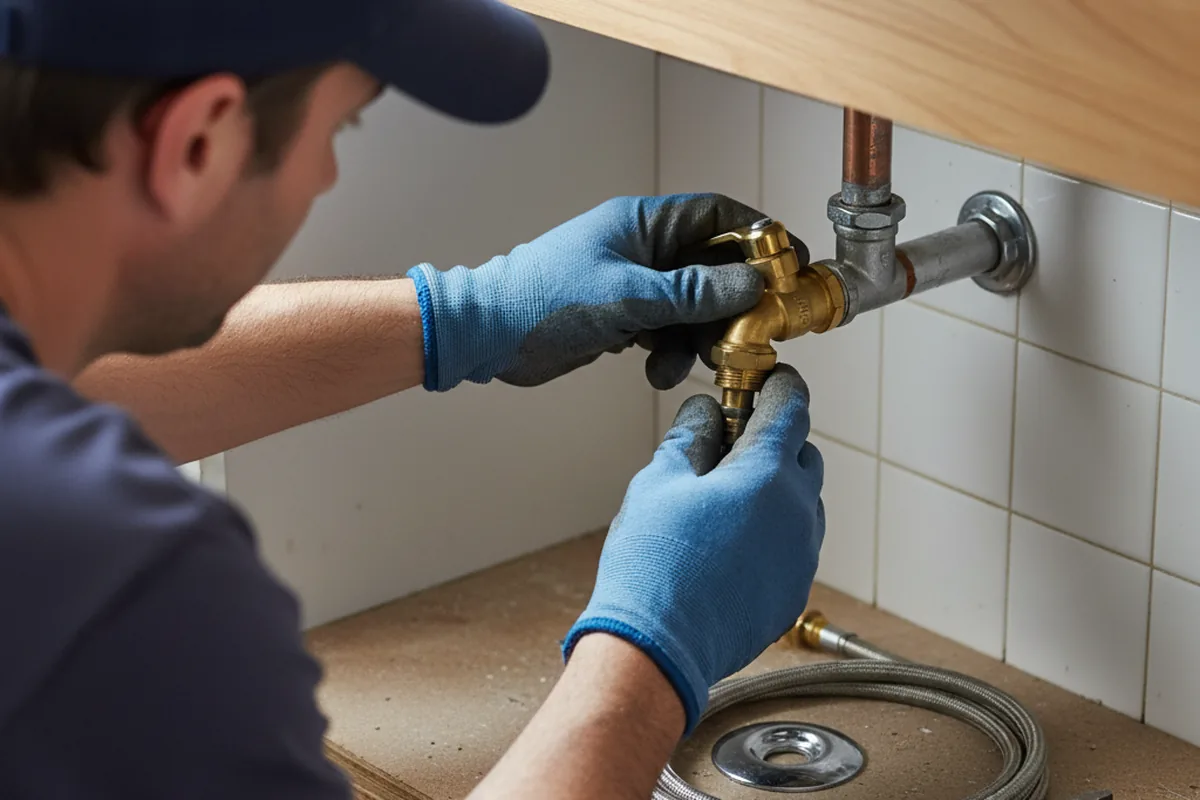 Shutoff valve and fitting work during Faucet and Fixture Repair in Pinehurst